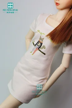 BJD doll drabužiai tinka 1/3 BJD doll mados Atsitiktinis laukinių spausdinti temperamentas T-shirt