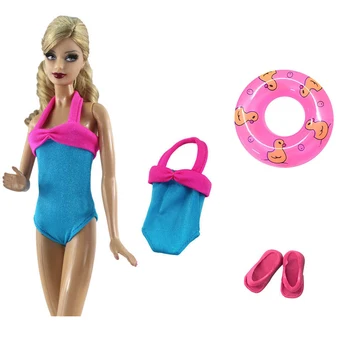 BJD Doll, maudymosi Kostiumėliai, Paplūdimio Maudymosi Drabužius Bikini maudymosi kostiumėlį Nustatyti, Tinka Barbie FR Kurhn Derliaus BJD Doll 12
