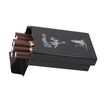 Black Wolf Metalo Cigarečių Dėžės Atveju Asmeninį Ultra Plonas Automatinis Cigarečių Tabako Turėtojas Saugojimo Bylos Kišenėje-byla Dovanos