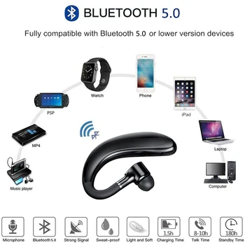 Bluetooth 5.0 Ausinės, ausinės, laisvų Rankų įranga Lankelį Belaidė laisvų Rankų įranga Ratai Skambinkite Sporto Ausines Su Mic Visiems išmaniųjų telefonų