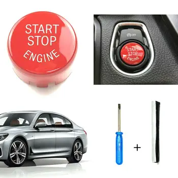 BMW F10/F20/F30 yra f01 F25 Patvarus Raudona Start Stop Variklio užvedimo/išjungimo Mygtukas Dangtelis