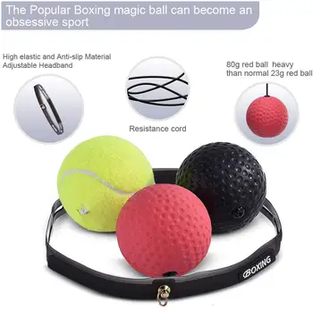 Bokso Reflex Ball dėl String Lankelis Nustatyti Skylių Kovoti su Greičio, Vikrumo, Reakcijos Kamuolius Vertus Akių Mokymo Įrangą Vaikai Suaugę