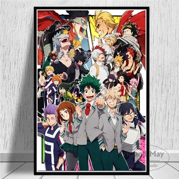 Boku No Mano Herojus Akademinės Bendruomenės Japonų Anime, Plakatų Ir Grafikos Paveikslai Tapyba Nuotraukos Sienos Meno Dekoratyvinis Namų Dekoro Affiche