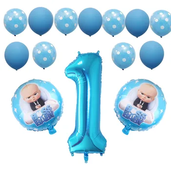 Bosas balionai baby shower vienerių metų amžiaus kūdikis bosas gimtadienio vakarėlis, apdailos balionu tiekėjas pirmas 1-asis gimtadienis vaikams žaislas