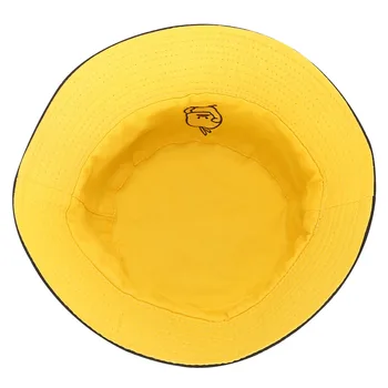 Bucket Hat Moteriški Vasaros Skrybėlę Grįžtamasis Kepurės Panama Kartus Sun Beach Žvejys Skrybėlę Hip-Hop Harajuku Geltoną Skrybėlę Skrybėlę Korėja Unisex