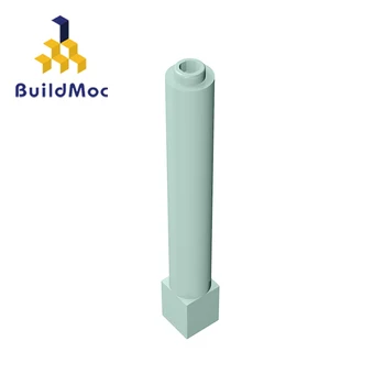 BuildMOC 43888 Suderinama su 1x1x6 Tvirtą Ramstį Storio Statybinių Blokų Dalys 