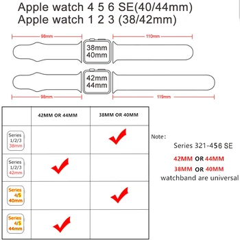 Byloje+Diržu, Apple watch band 44mm 40mm Silikoninė apyrankė 42mm 38mm apyrankę correa apple žiūrėti serija 3 4 5 6 SE dirželis