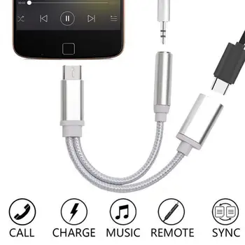 C tipo 3,5 mm Ausinių Adapteris, USB 3.1 Tipas-C USB-C Male AUX Audio Jack Kabelis Konverteris Ausinių Konversijos Kištukas Xiaomi