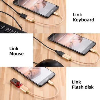 C tipo USB OTG Adapterio Tipas-C Moterų Keitiklio Kabelį 