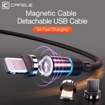 CAFELE QC3.0 Magnetinio USB Data Cable for iPhone 