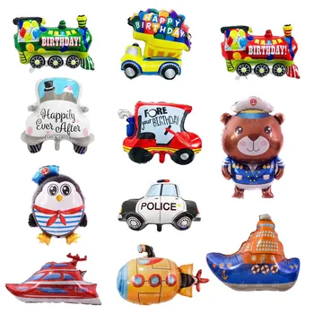 Cartoon Automobilių Folija Balionus, Gimtadienio Dovana Gimtadienio dekoracijas, vaikams, Vaikų Dienos helio balionas Globos Pripučiami Žaislai
