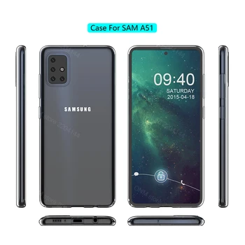 Case For Samsung Galaxy A51 TPU Silicio Aišku, Įrengtas Bamperis Soft Case for Samsung Galaxy A51 5G Skaidrus galinis Dangtelis A51