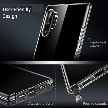 Case for Samsung Galaxy Note 10 Note10 Plius 5G Silikono Telefono Atgal Maišelį Minkštos TPU Samsung 