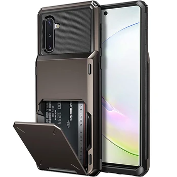 Case For Samsung Galaxy S20 FE S20 S21 Ultra Plus S8 S9 S10 Plius S10E 20 Pastaba Ultra 9 10Pro Dangtelį Pastumkite Šarvai Piniginės Kortelės Turėtojas