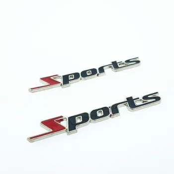 CDIY Automobilių Stilius 2vnt/porų SPORT 3D Smulkių Metalinių Automobilių Sporto logotipas 