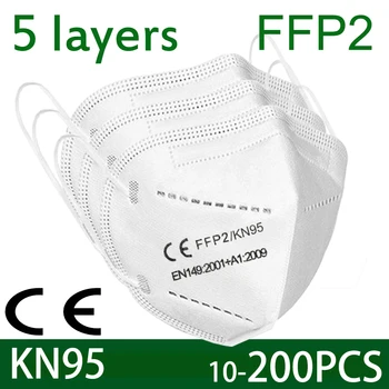 CE Daugkartinio naudojimo KN95 Veido Kaukė ffp2 Stabdžių Dulkių Kvėpuojantis KN95 Kaukės, Respiratorius kn95mask Apsauginės veido kaukės FFP2 filtras