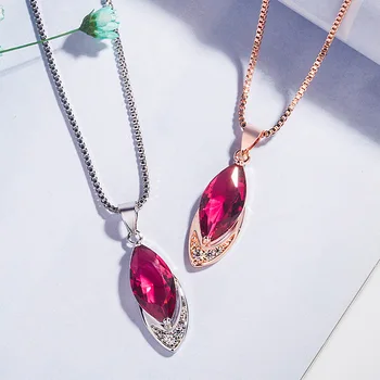 Cellacity korėjos 925 Sterlingas Sidabro Karoliai Moterų Kūrybos rubinas brangakmenio sidabro moterų fine jewelry vestuvių dovana