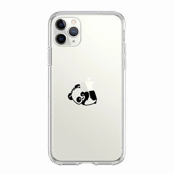Ciciber Telefono dėklas skirtas iPhone 11 12 Pro XS MAX X mini Gyvūnų Juokinga Panda, Silikoninis Dangtelis, skirtas 