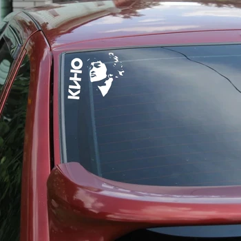 CK2106#21*15 cm, Viktor Tsoi (Filmuota medžiaga) juokinga automobilio lipdukas vinilo decal sidabro/juoda automobilį auto lipdukai automobilio buferio langą, automobilių puošimas