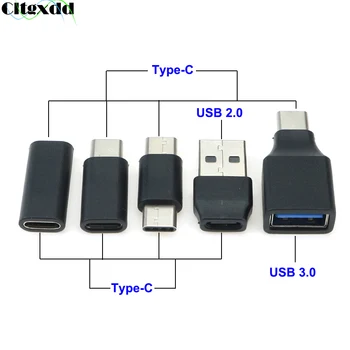 Cltgxdd 1PCS USB C Tipo Vyrų ir Moterų USB 2.0 USB 3.0 Tipas-C Keitiklio Jungties Adapteris Įkrovimo Duomenų Sinchronizavimo Perdavimas