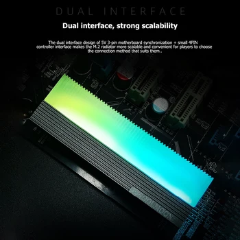 CM-M7S ARGB SSD Aušintuvo Heatsink M. 2280 2 Kietojo Standžiojo Disko Radiatoriai GPU Vandens Aušinimo Sistema Waterblock