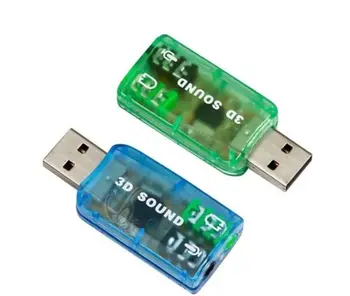 CM108 Chipset USB 2.0 į 3D GARSO GARSO KORTELĖS ADAPTERIS, VIRTUALUS 5.1 CH Sound Track
