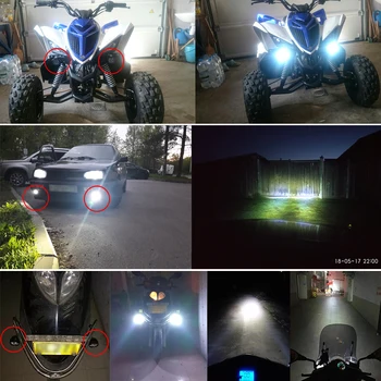 CNSUNNYLIGHT Motociklo 8W LED Žibintų E-dviračių, Motorolerių Vietoje, Žibintai, Automobilių Žibintai, Automobilių Rūko žibintai DRL Išorės Dieniniai Žibintai