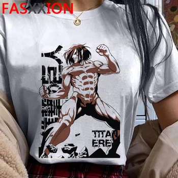 Cool Anime Ataka Titan Marškinėliai Vyrams Juokingas Animacinių filmų Harajuku T-shirt Vasaros Mados Atsitiktinis Grafika Marškinėlius Hip-Hop Top Tees Vyras