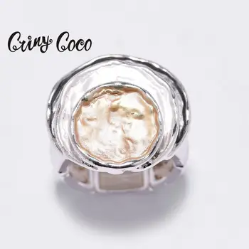 Cring Kokosų 2020 Merginų, Kūrybinis Dizainas Piršto Žiedai Moterims bižuterijos Atostogų Dovanų Geometrinio Rato Lydinio Reguliuojamas Žiedas