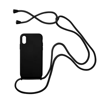 Crossbody Karoliai Savininkas Telefono dėklas skirtas iPhone 11 pro XS max Xr 6s 7 8 PLIUS Virvelę Silikono Atveju Padengti su Laido Dirželis Virvė