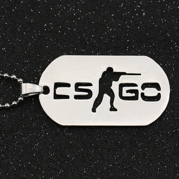 CS GO Karoliai Counter-Strike CSGO Logotipas Dog Tag Sidabro Spalvos Pakabukas Mados Naujų Pareiškimą, Nerūdijančio Plieno Papuošalai Vyrams Didmeninėmis
