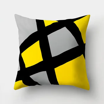 CUSCOV ew mados geltona paprastų geometrinių poliesteris sofos pagalvėlė padengti užvalkalas super minkšta pagalvėlė pagalvėlė padengti