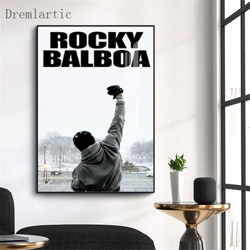Custom Drobės Plakatas Šilko Audinys Rocky Filmo paveiksl Derliaus Spausdinimo Dydis @20-1005-31C