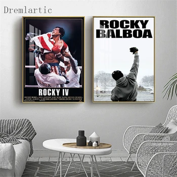 Custom Drobės Plakatas Šilko Audinys Rocky Filmo paveiksl Derliaus Spausdinimo Dydis @20-1005-31C