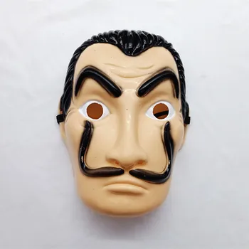 Dali Plastiko Halloween Mask Popieriaus Namai La Casa De Papel Cosplay Apdailos Maskuotis Juokinga Įrankiai Naujų TV