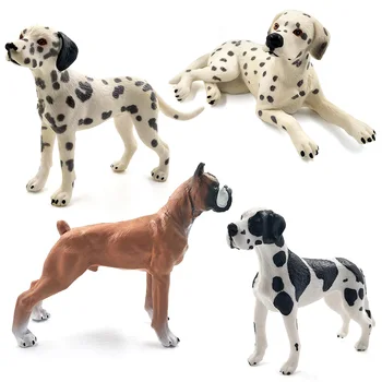 Dalmatijos Bull Terjeras Labradoro šuo Gyvūnų statulėlės Modelis Bonsai namų dekoro miniatiūriniai pasakų sodo puošmena šiuolaikinės priedai
