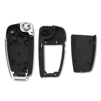 Dandkey Switchblade Klavišą Flip Folding Nuotolinio Automobilio Raktas su Lukštais Atveju 3 Mygtuką Atveju AUDI A2 A3 A4 A6 A6L A8 TT Be Menčių