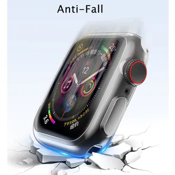 Dangtelis Apple laikrodžių atveju, 44mm 40mm iWatch atveju 42mm 38mm TPU bamperis Screen Protector for Apple Žiūrėti serijos 6 5 4 3 SE juosta