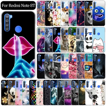 Dangtelis Xiaomi Redmi Pastaba 8T Atveju Silikono Mielas Animacinių filmų Minkštos TPU Telefono Dangtelis Redmi Pastaba 8 T Note8t Galinį Dangtelį Fundas 6.3