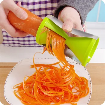 Daržovių Spiralizer Tarka Daržovių Spiralinis Peilis Pjovimo Smulkintuvai Pjaustyklės už Morkų Agurkų dydžio cukinijos Virtuvės įrankiai dalykėlių