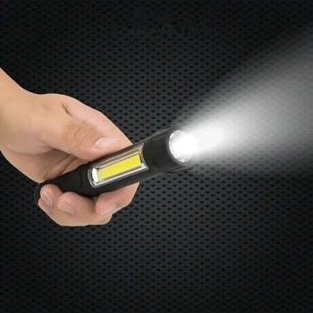 Daugiafunkcis COB LED Mini Pen Šviesos Darbo Inspekcijos LED Žibintuvėlį, Fakelą Lempa Apačioje Magnetas ir Įrašą Juoda/Raudona/Mėlyna
