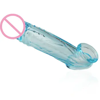 Daugkartinio naudojimo bold Nedelsiant prezervatyvą 2 žiedai Impotencija kontraceptinės priemonės Varpos pratęsimo gaidys rankovės Lytis produkto vyrų žaislai pratęsti dildo Rankovės