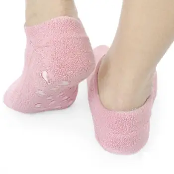Daugkartinio naudojimo SPA Gelio Kojinės & pirštinės, Drėkina, balina drėkinamasis aksomo sklandžiai grožio vertus, pėdų priežiūros silikono kojinės