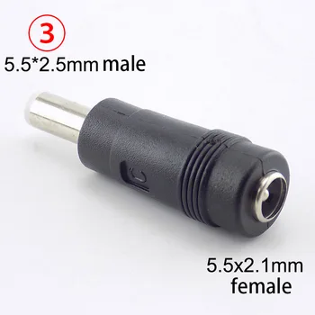 DC 5.5 X 2.1 mm, 2,5 mm moterų ir vyrų 3.5 mm 2.1 2.5 1.35 mm Male 6.5 mm jack plug adapter Jungčių vyrų maitinimo adapteris tabletės