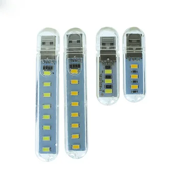 DC5V USB Mini LED Knyga Lempos Nešiojamų 3 4 8 24 LED Skaitymo Lemputė USB LED Nakties Šviesos Kempingas Lemputė Galia Banko Nešiojamas Kempingas