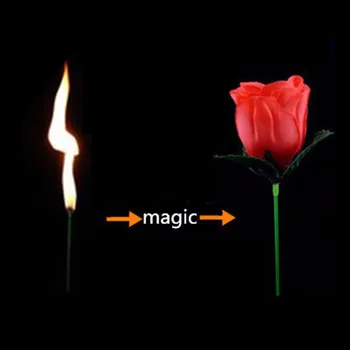 Deglas Gėlių - Deglas Rose - Ugnies Magija Apgauti Liepsna Pasirodo gėlių profesionalus magas baras iliuzija rekvizitai 82120