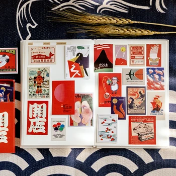 Degtukų dėžutė Dienoraštis Lipdukai Retro Scrapbooking kawaii Stacionarių Japonų Stiliaus Albumą Biuro Reikmenys, Meno Reikmenys 60pcs/box