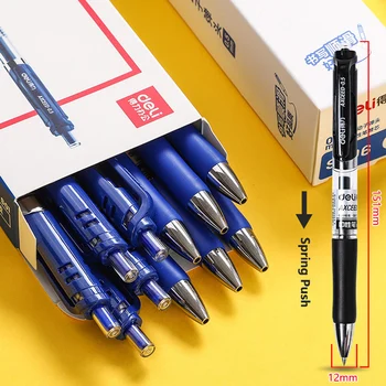Deli Gelio rašiklis 3 Vnt 0,5 mm Raštinės Reikmenys gelio rašikliai studentams rašyti Juoda Raudona Mėlyna Aukštos kokybės gelio rašiklio šerdelės
