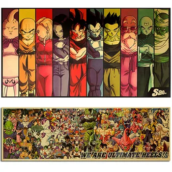 Derliaus animacinių filmų anime dragon plakatas namų puošybai komiksų retro kraftpopieris plakatas Dekoratyvinės sienų lipduko