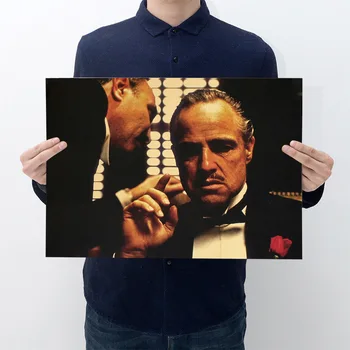 Derliaus godfather filmus star pobūdžio kraftpopieris plakatas interjero retro meno dekoratyvinis dažymas siena lipdukas 51*35cm